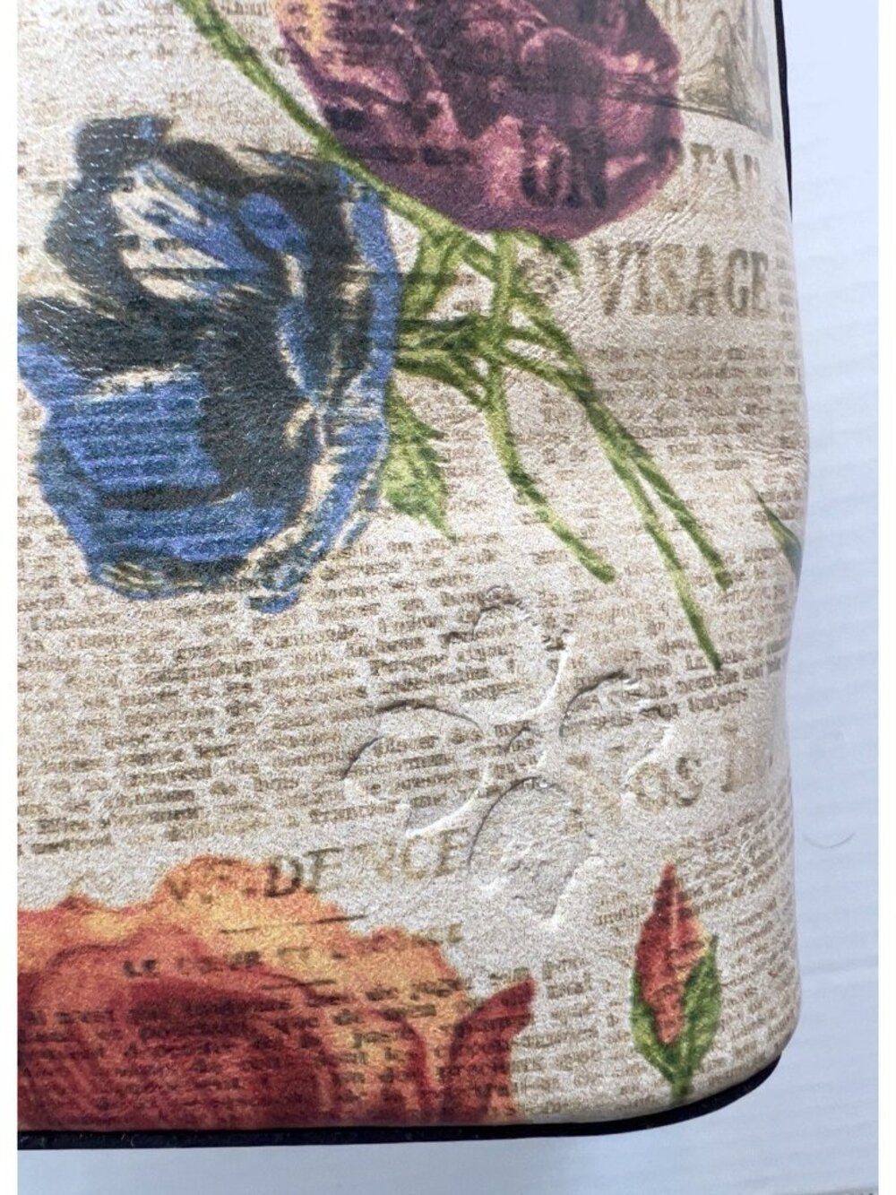 NWT Patricia Nash Irving Bucket Cross Body Parisian Newspaper Floral Bag - Picture 13 of 14